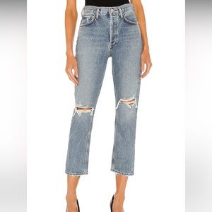 ❌SOLD❌ AGOLDE Riley High Rise Straight Crop Jean in Escalate
